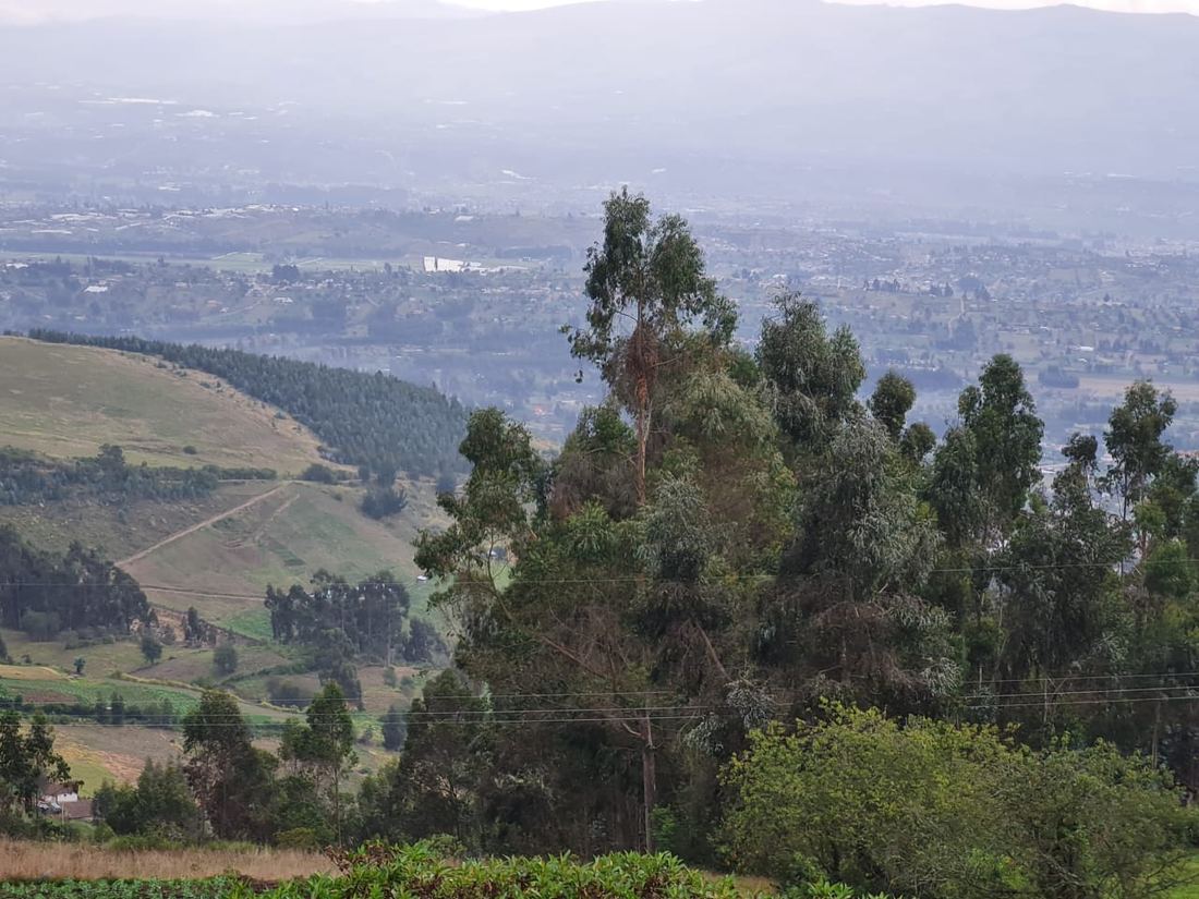 Paisaje del proyecto ecoturístico en la comunidad de Collas, Pujilí